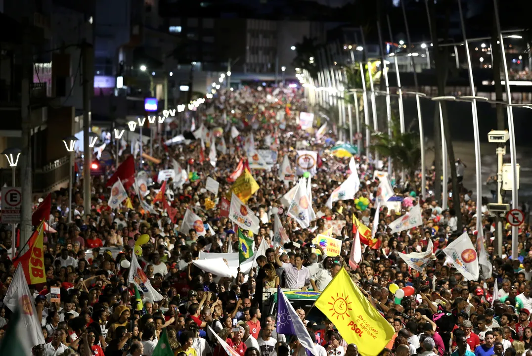 Caminhada política em Salvador