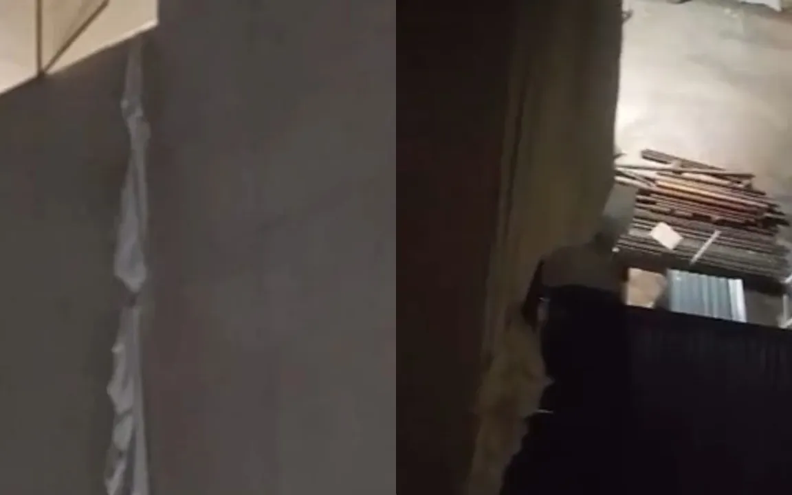 Registros dos lençóis usados pelo detento para fugir