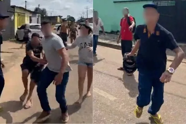Imagem ilustrativa da imagem Repórter policial é cercado e agredido em transmissão ao vivo