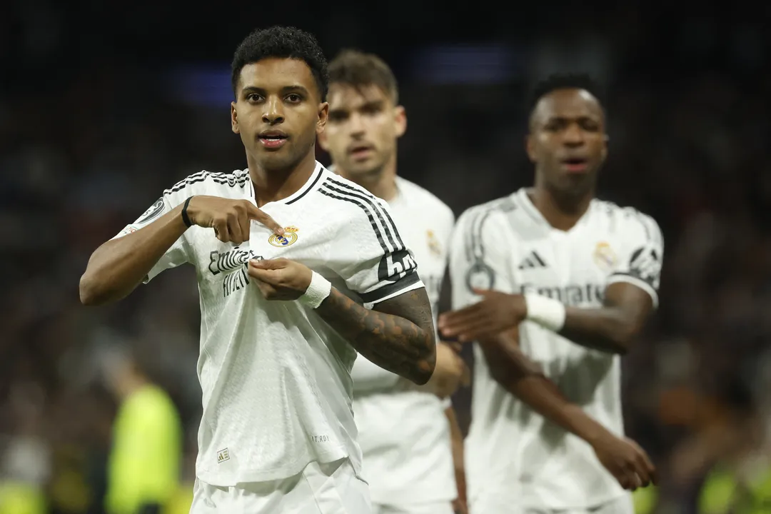 Rodrygo em campo pelo Real Madrid
