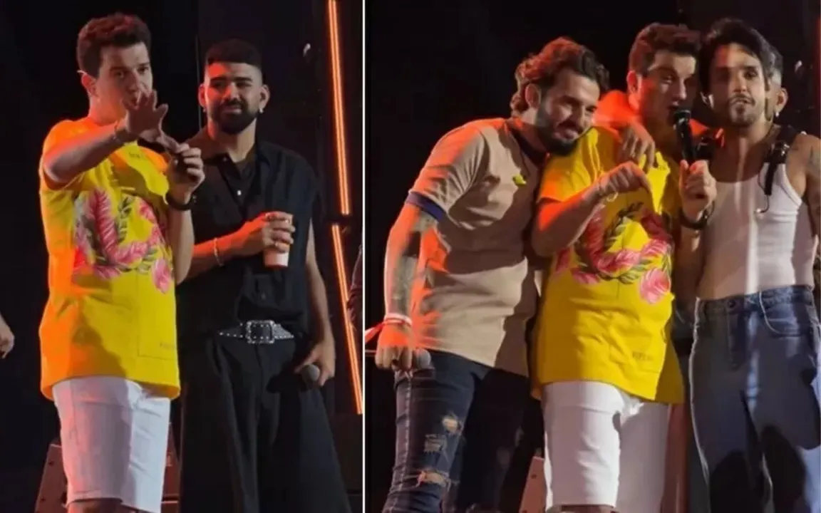 O artista foi acolhido pelos amigos