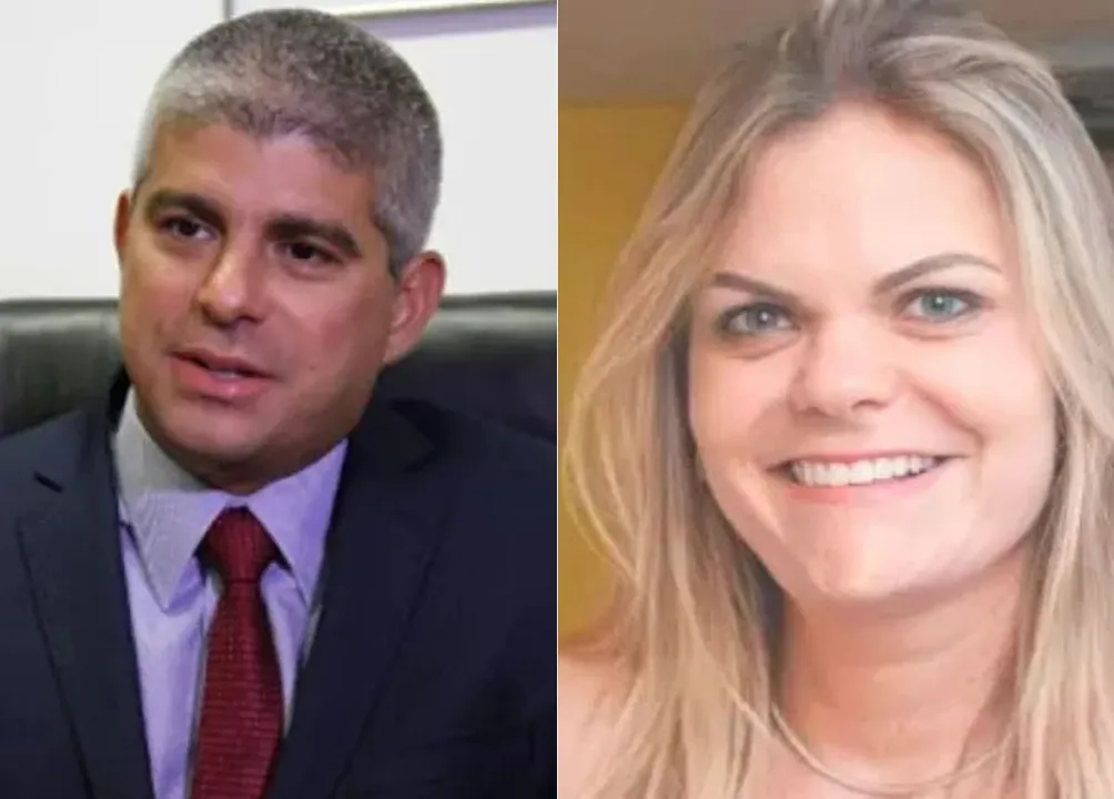 Maurício Barbosa ex-secretário da SSP e sua então chefe de gabinete, Gabriela Macedo.