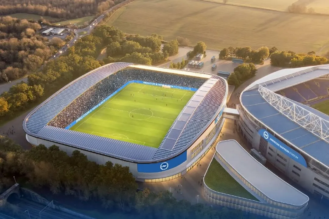 Representação do novo estádio feminino do Brighton