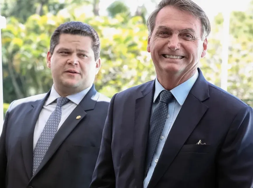 Davi Alcolumbre e Jair Bolsonaro