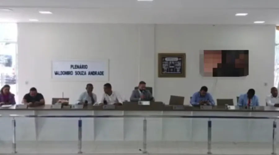 Imagem ilustrativa da imagem Vídeo pornô é exibido em TV durante sessão em Câmara na Bahia