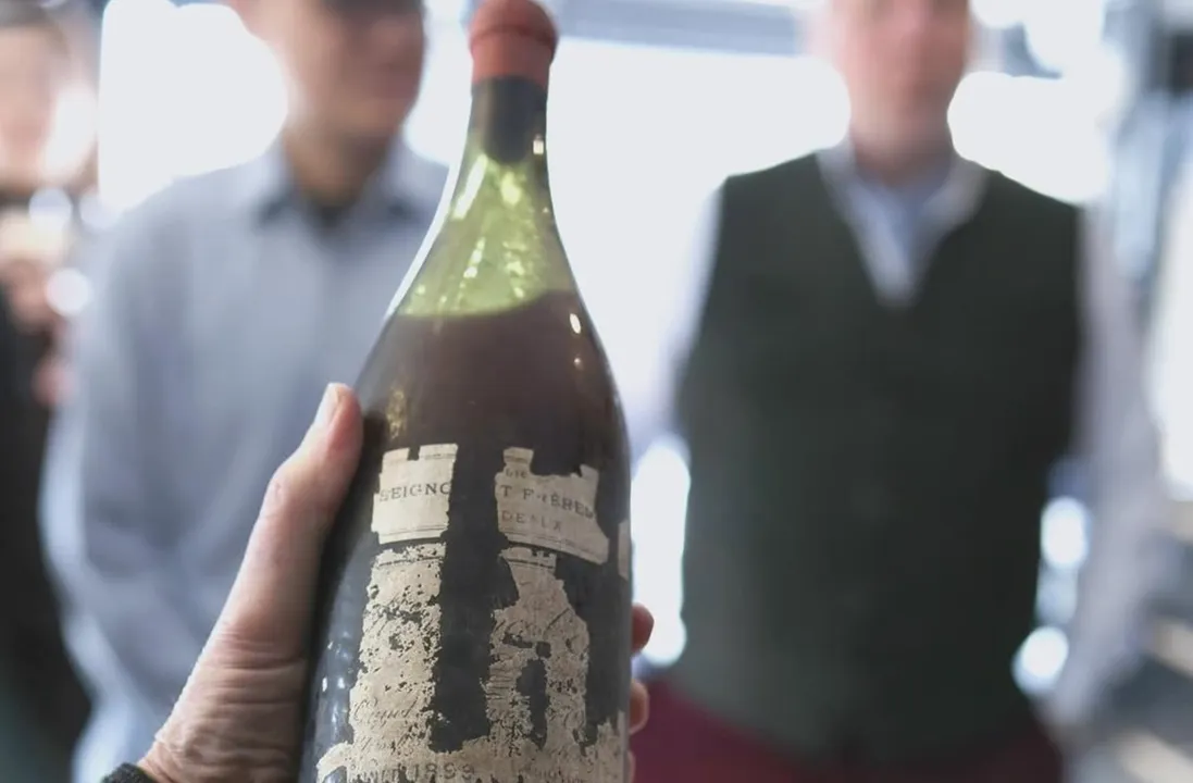 Garrafa passou décadas guardada na adega de uma antiga família aristocrática francesa