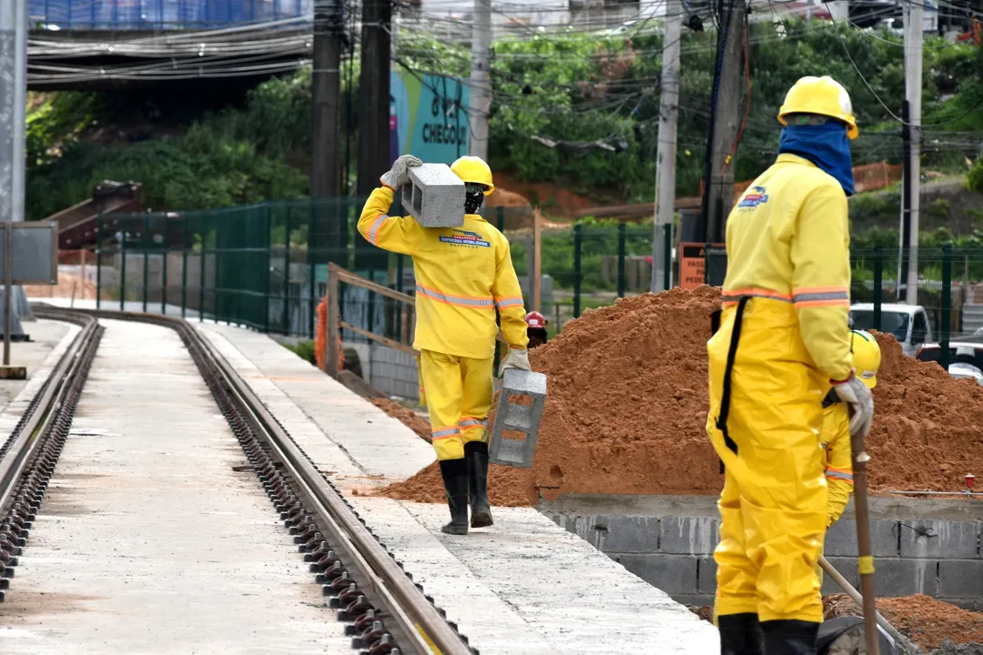 Obras do VLT de Salvador