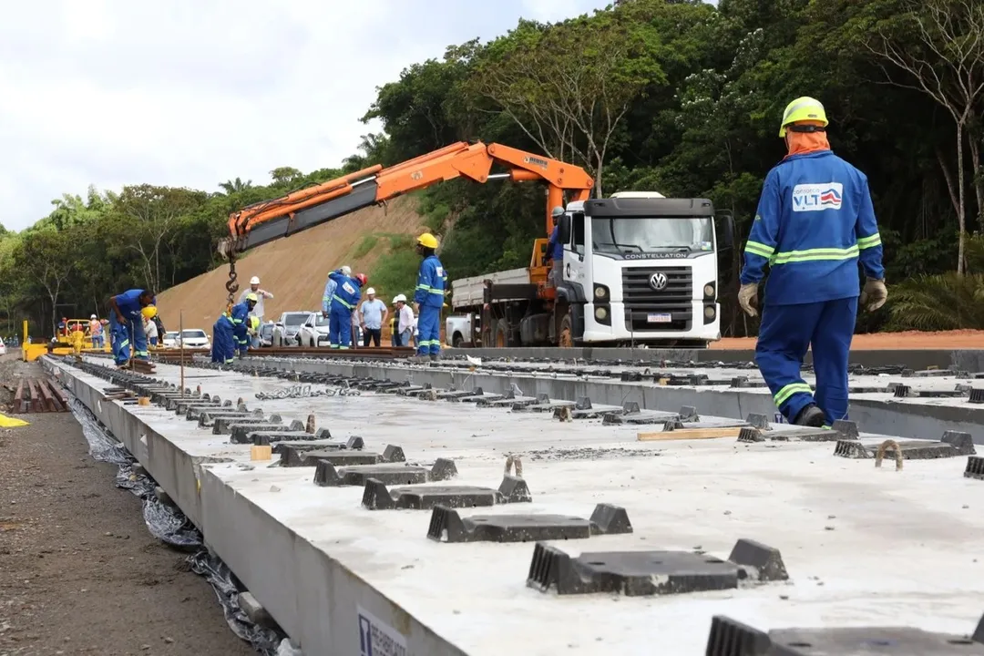 Obras do VLT de Salvador