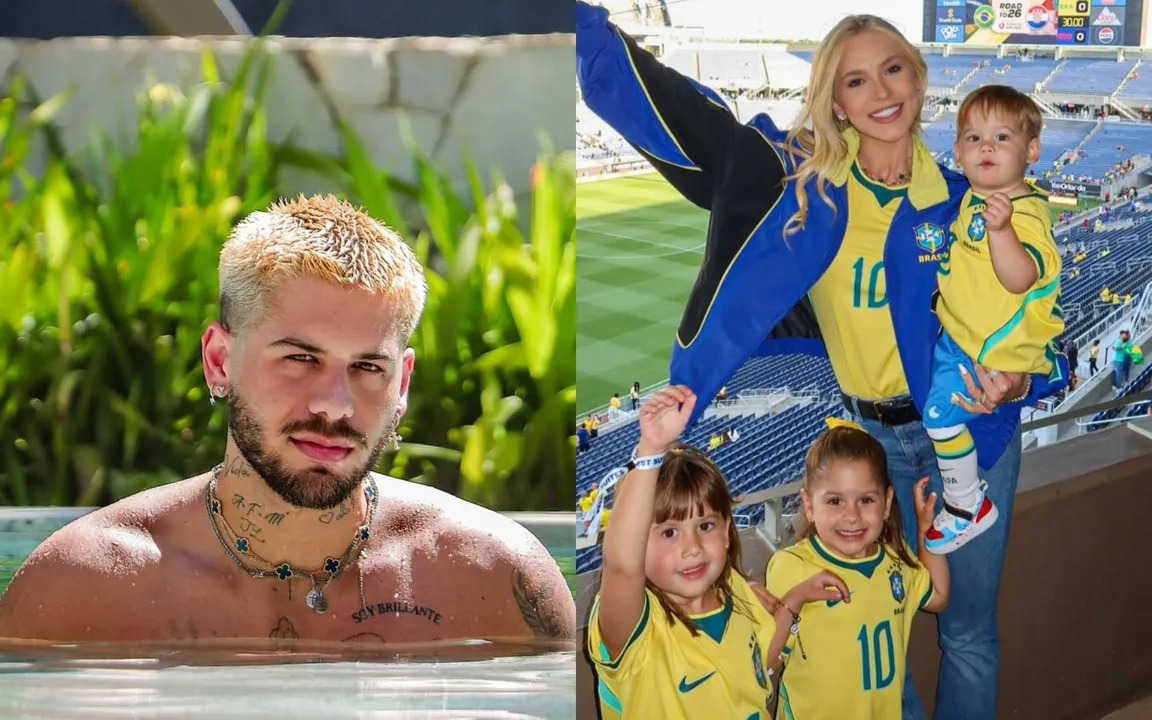 Zé Felipe e Virginia são pais de três crianças: Maria Alice, Maria Flor e José Leonardo