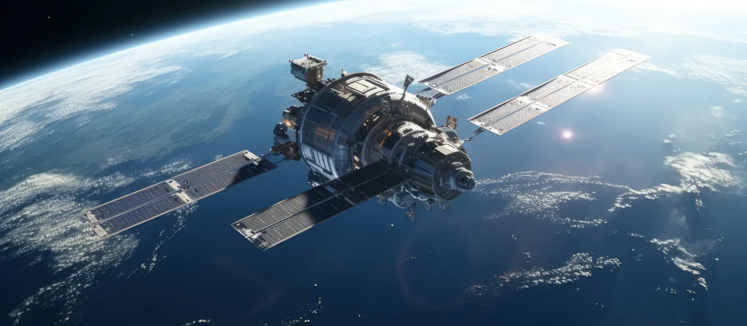 Foto ilustrativa de um satélite espacial