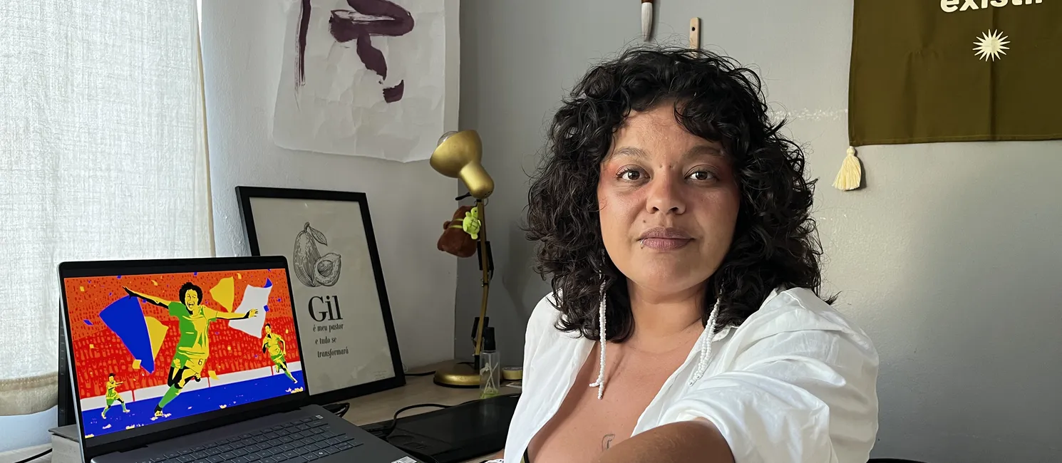 Aju Paraguassu, artista convidada pela FIFA para dar cara a Salvador na copa