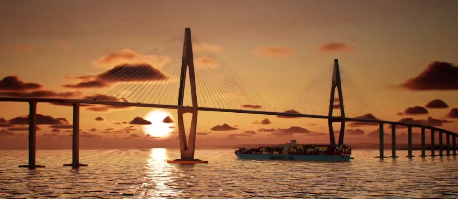 Projeção da Ponte Salvador-Itaparica