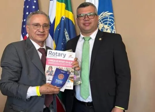 Cícero Sena e Alan Souza na cerimônia de posse