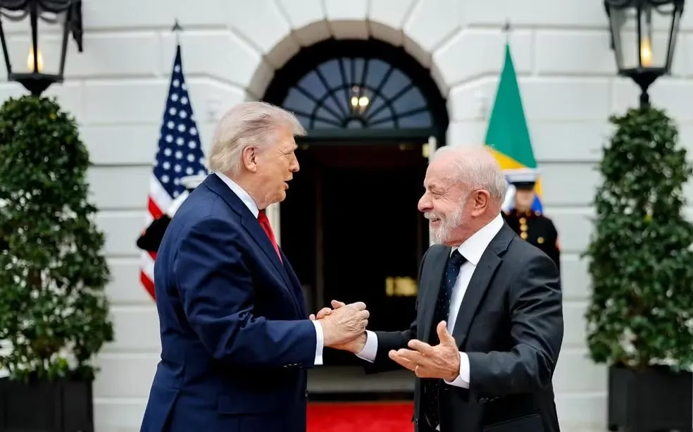 Lula e Trump em encontro na Casa Branca
