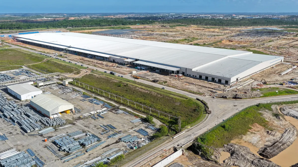 Complexo industrial da BYD, localizado em Camaçari, na Bahia