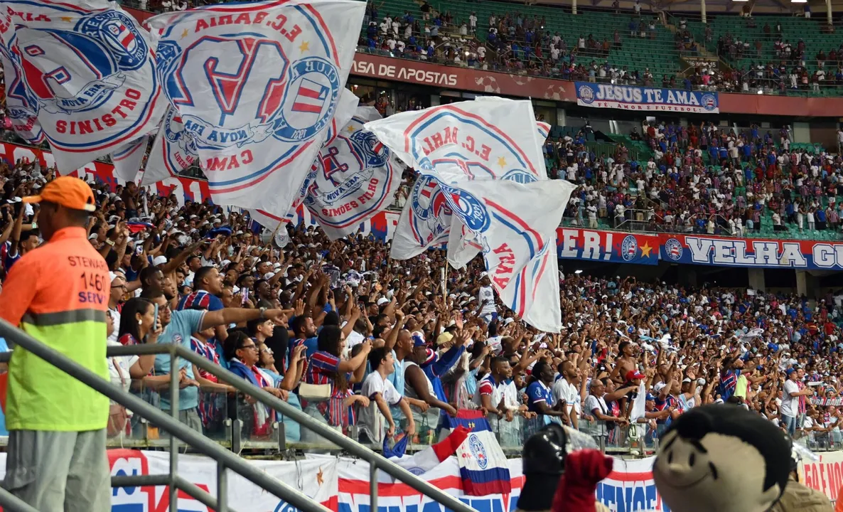 Torcida do Bahia presente na Arena Fonte Nova