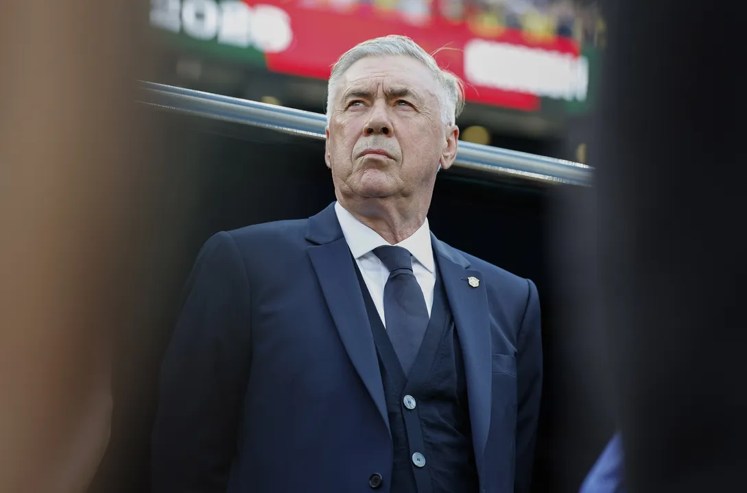 Técnico Carlo Ancelotti em Brasil x Marrocos