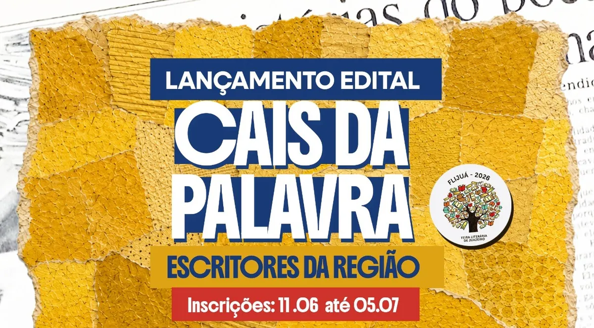 Identidade visual do edital Cais da Palavra