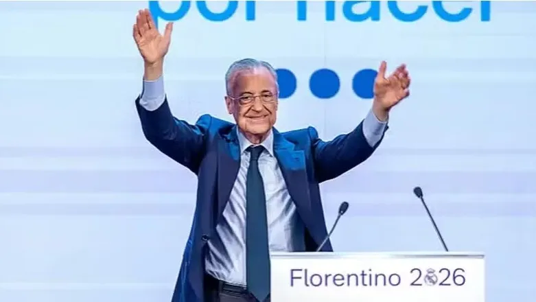 Florentino Pérez, presidente reeleito do Real Madrid