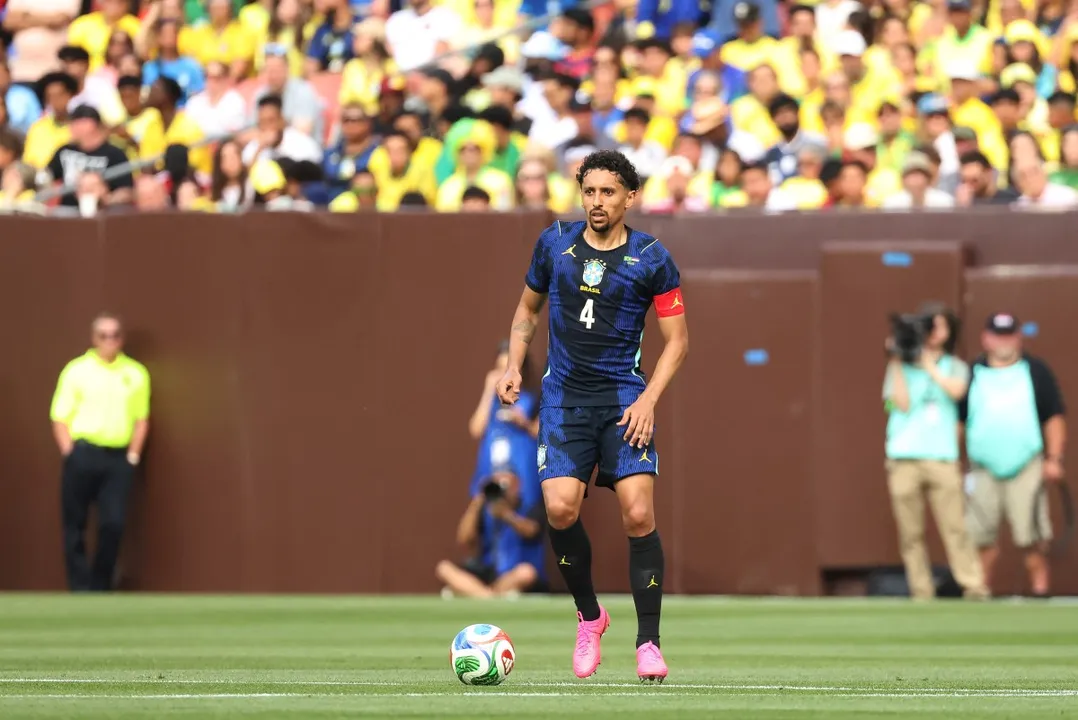 Marquinhos no amistoso contra o Egito