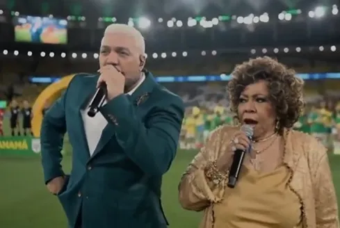 Imagem ilustrativa da imagem Não deixe o hino morrer: Belo e Alcione são detonados após apresentação no Maracanã