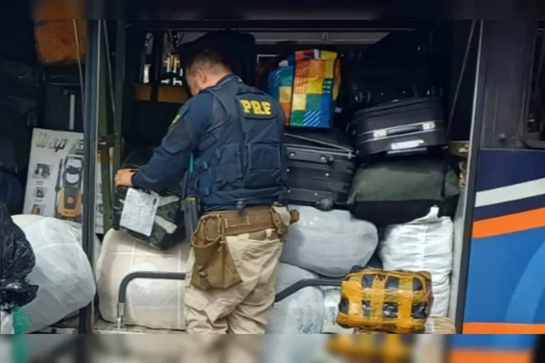 Material foi apreendido após abordagem a um ônibus interestadual na BR-020