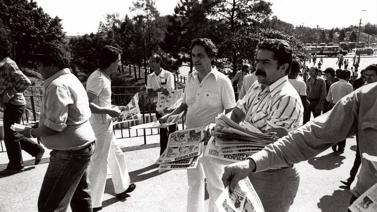 Lula e Fernando Henrique Cardoso na década de 1970