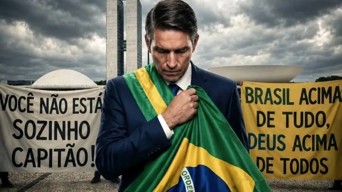 O ator norte-americano Jim Caviezel interpreta Jair Bolsonaro no filme
