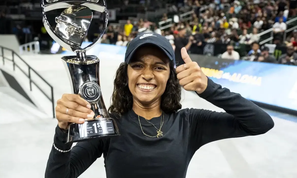 A atleta de 18 anos usou sua conta pessoal no TikTok