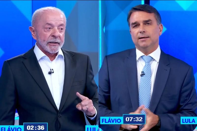 Debate da Globo: Lula questiona Flávio sobre disputa por ilha envolvendo Richarlison