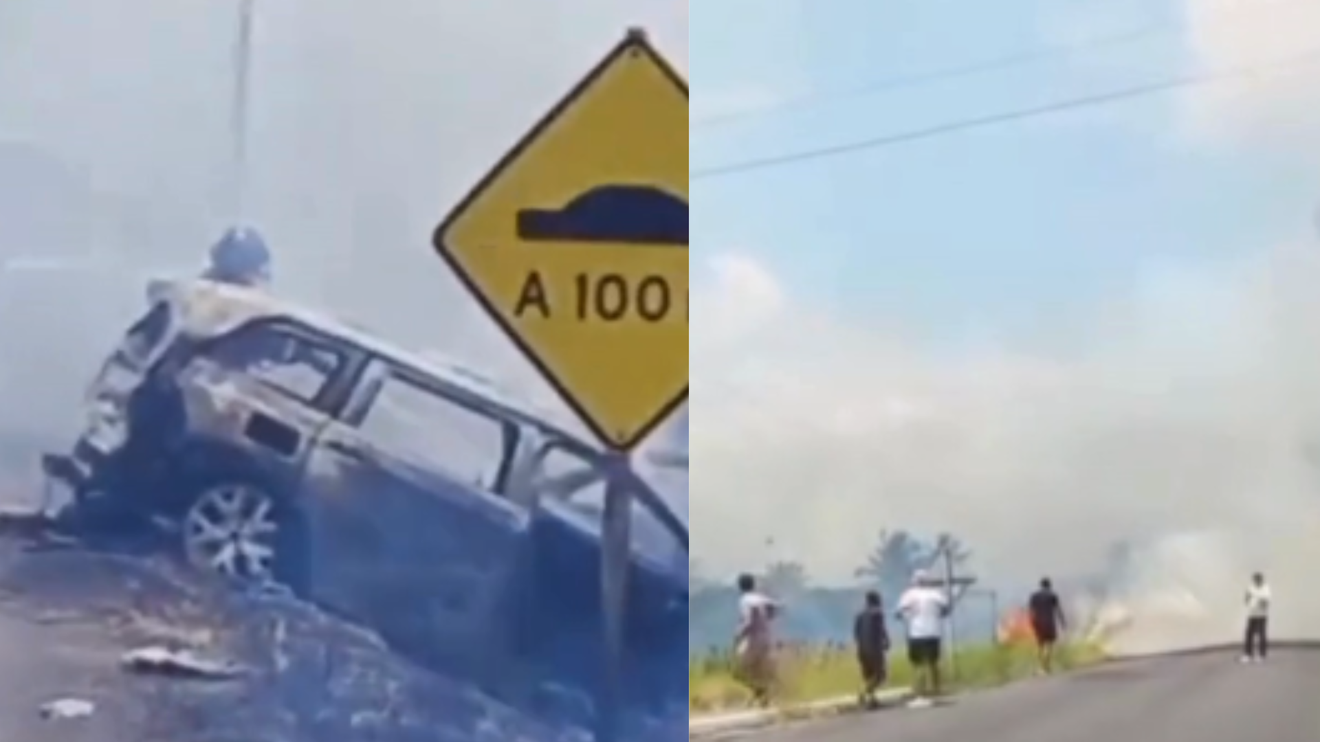 Incêndio atinge veículos na BA-887 e assusta motoristas na Bahia