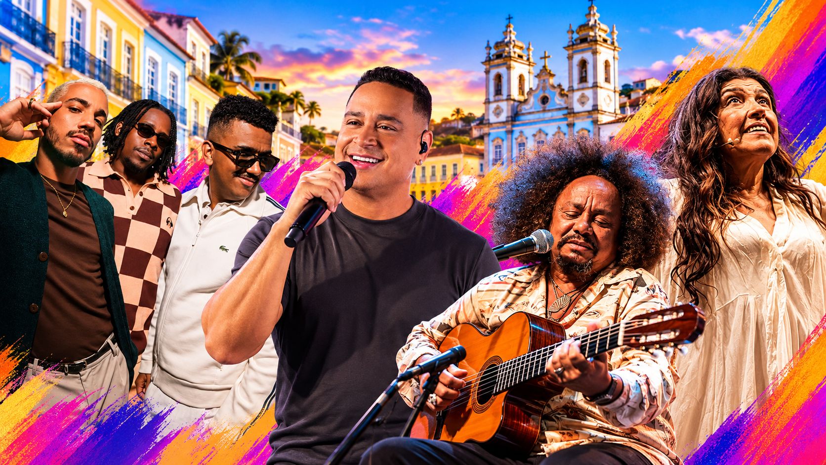 Xanddy, Chico César, Regina Casé, Céu e Os Garotin no fim de semana