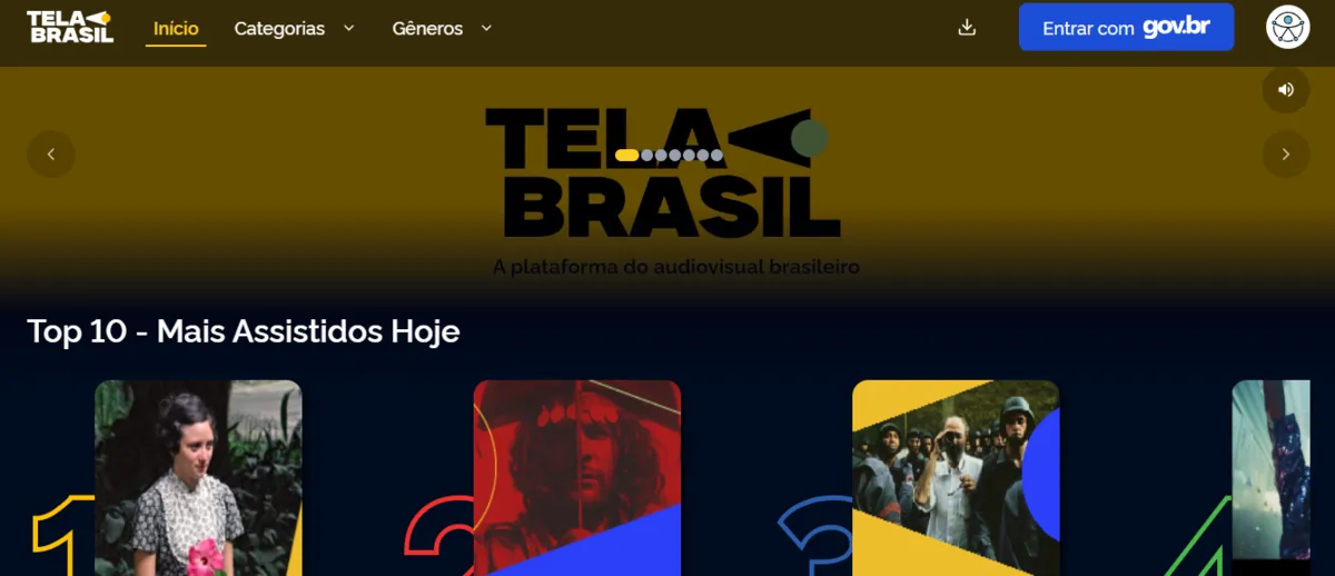 Página inicial do Tela Brasil
