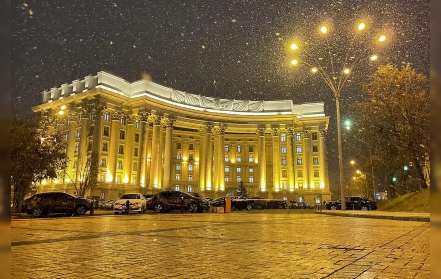 Sede do Ministério das Relações Exteriores da Ucrânia, que teve o site hackeado em 13 de janeiro de 2022