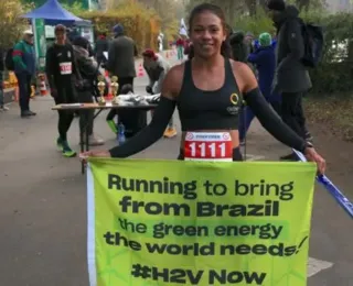 Baiana vence maratona e leva mensagem em defesa do hidrogênio verde