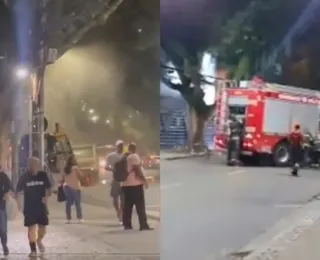 Retroescavadeira rompe tubulação de gás durante manutenção no Centro