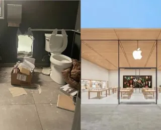 Ladrões roubam 436 iPhones após abrirem túnel em banheiro de cafeteria