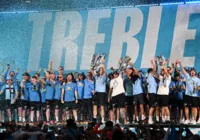 Chuva não impede festa do Manchester City pelo título da Champions