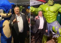 Flávio Dino provoca Marcos do Val com foto ao lado de Sonic e Hulk