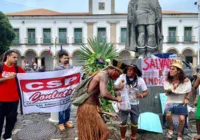 Indígenas protestam contra o Marco Temporal em Salvador