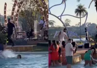 Vídeo: fã quase se afoga durante gravação de DVD de Gusttavo Lima