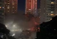 Vídeo: incêndio é registrado em condomínio no Horto Florestal