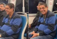 Zeca Pagodinho anda de metrô pela primeira vez: 'Sonho realizado'