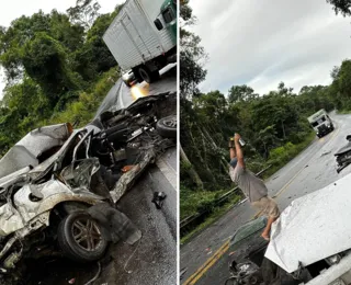 Duas pessoas morrem em acidente entre carro e caminhão na BR-101
