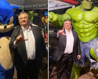 Flávio Dino provoca Marcos do Val com foto ao lado de Sonic e Hulk