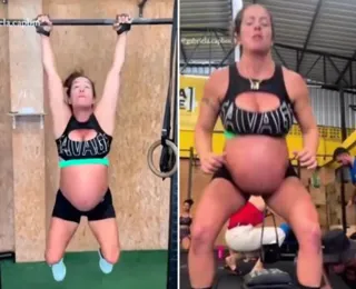 Grávida viraliza ao mostrar treino intenso de crossfit; assista