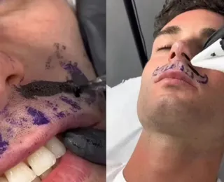 Homem retira bigode para tatuar bigode no lugar; veja o resultado