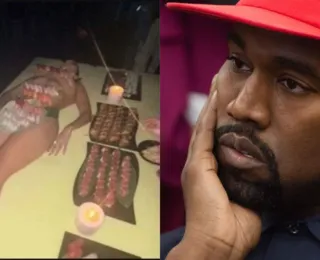 Kanye West usa mulheres como "bandejas humanas" em aniversário; veja