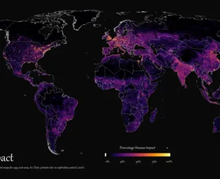 Mapa mostra em detalhes o impacto humano no mundo