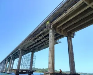 Ponte do Funil, em Itaparica, é interditada a partir desta quarta